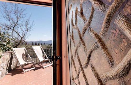 Bucine Apartment | Beautiful apartment for 2 guests with A/C, WIFI, pool, TV, terrace and panoramic view