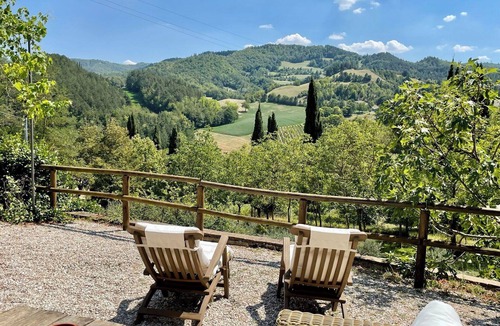 Tredozio Villa | Wonderful private villa for 6 guests with private pool, WIFI, TV, patio and panoramic view