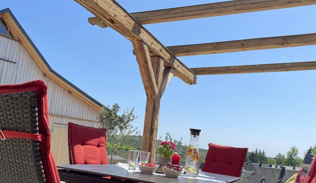 Chalet vacation apartment "Kornspeicher "70 sqm & wellness/fitness/sauna - Bergrödelhof in Feilitzsch