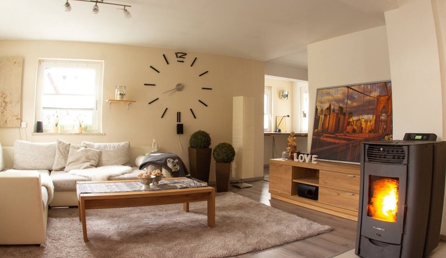 Lovingly restored vacation home decorative barn with roof terrace in Naila-Marxgrün