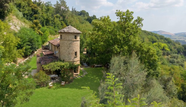 Medieval tower with views on Dovadola hills