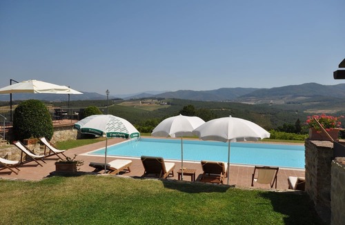 San Casciano in Val di Pesa Apartment | Lovely apartment with WIFI, pool, TV, pets allowed and panoramic view, close to Greve In Chianti